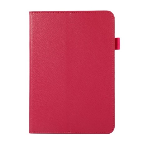 Чехол-книжка Litchi Texture для iPad mini 6 - пурпурно-красный