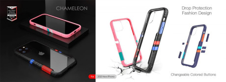 Противоударный чехол X-Fitted Chameleon для iPhone 12 Pro Max-розовый