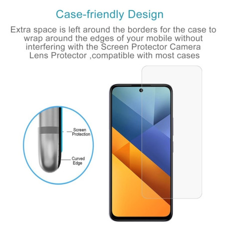 Защитное стекло 0.26mm 9H 2.5D на Xiaomi Poco M6 4G