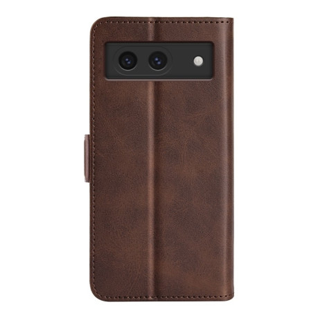 Чехол-книжка Dual-side Magnetic Buckle для Google Pixel 8a - коричневый