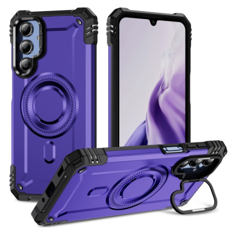 Протиударний чохол MagSafe Lens Holder PC Hybrid TPU  для Samsung Galaxy A16 5G - фіолетовий