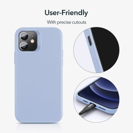 Противоударный силиконовый чехол ESR Cloud Serie на iPhone 12 / 12 Pro - голубой
