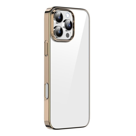 Противоударный чехол Mutural Jiantou Series для  iPhone 16 Pro  - золотой