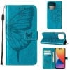 Чехол-книжка Embossed Butterfly для  iPhone 14 Pro - синий