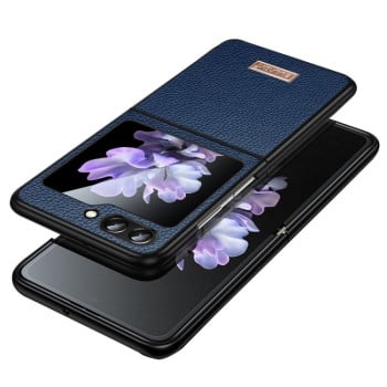 Чохол SULADA Litchi Texture Leather для Samsung Galaxy Flip 6/Flip 7 FE - синій