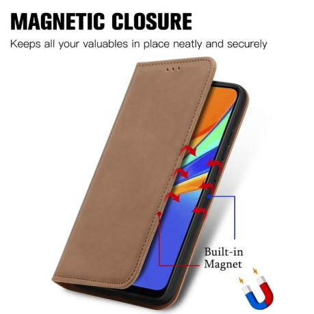 Чехол-книжка Retro-skin Business Magnetic на Xiaomi Redmi 9A - коричневый