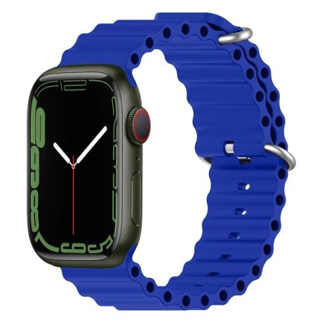 Силіконовий ремінець Ocean для Apple Watch Series 8/7 41mm/40mm/38mm - синій