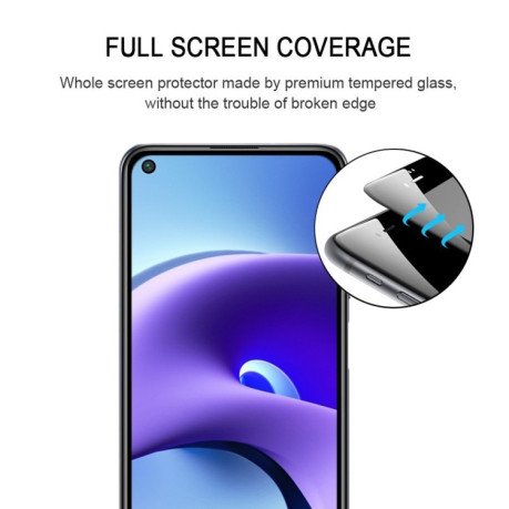 Защитное стекло 3D Full Glue Full Screen на Xiaomi Redmi Note 9T - черное