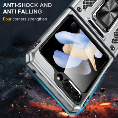 Противоударный чехол Armor Camera Shield для Samsung Galaxy  Flip 6 5G - серый