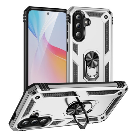 Противоударный чехол HMC 360 Degree Rotating Holder на Samsung Galaxy A36 5G - серебристый