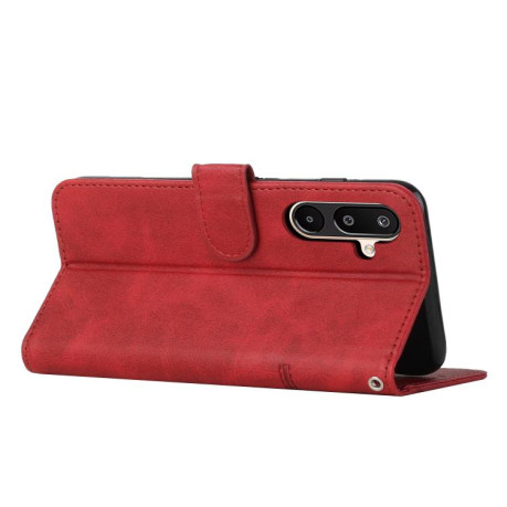 Чехол-книжка Stitching Calf Texture для на Samsung Galaxy F16 5G / M16 5G - красный