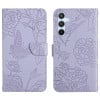 Чехол-книжка Skin Feel Butterfly Embossed для Samsung Galaxy A56 5G - фиолетовый
