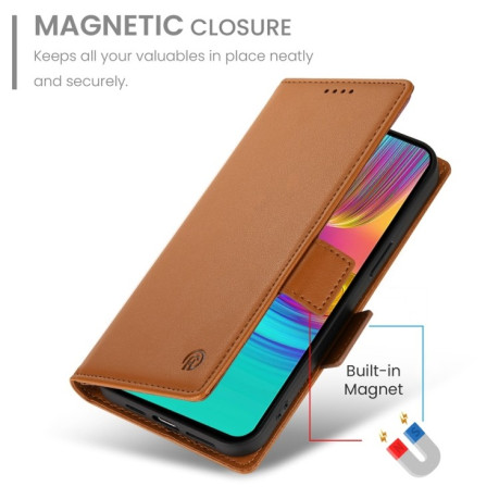 Чохол-книжка Side Buckle Magnetic Frosted Leather для Samsung Galaxy A16 5G - коричневий