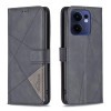 Чехол-книжка Rhombus Texture для OPPO Reno13 F/Reno13 FS - черный