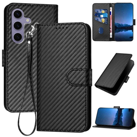 Чохол-книжка Carbon Fiber Texture  для Samsung Galaxy S25 5G - чорний