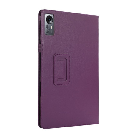 Чохол-книжка Litchi Texture для Xiaomi Pad 5 Pro 12.4 - фіолетовий