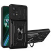 Противоударный чехол Sliding Camshield Card для Realme 9 Pro Plus/ Realme 9 4G - черный