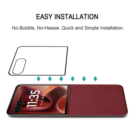 Захисне 3D-вигнуте скло Edge Glue HD із гартованого скла на Motorola Razr 60 Ultra - чорне
