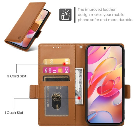 Чохол-книжка Side Buckle Magnetic Frosted Leather  для Samsung Galaxy A26 5G - коричневий