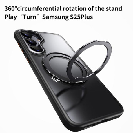 Ударозахисний чохол 360 Rotating MagSafe Magnetic Frosted  для Samsung Galaxy S25+ 5G - синій