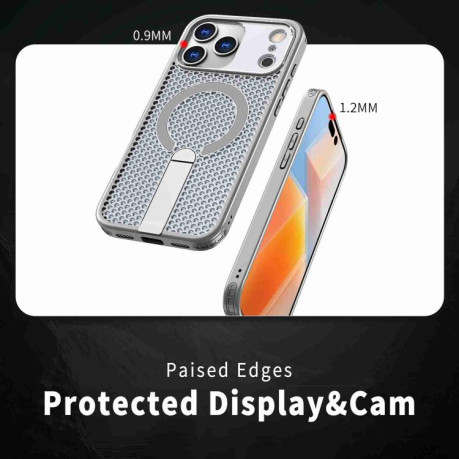 Чохол kalebol Honeycomb Cooling з MagSafe та підставкою на iPhone 17 Pro - сірий