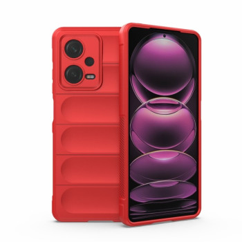 Силиконовый чехол Magic Flannel для Xiaomi Redmi Note 12 Pro 5G- красный