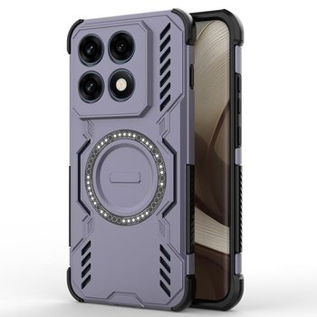 Противоударный чехол Butterfly Armor с MagSafe на Motorola Edge 70 Pro 5G Global — фиолетовый