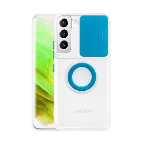 Противоударный чехол Sliding Camera with Ring Holder для Samsung Galaxy A14 5G - синий
