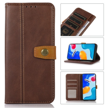 Чехол-книжка Stitching Thread для OPPO Reno7 5G Global/ Find X5 Lite/OnePlus Nord CE2 5G - коричневый