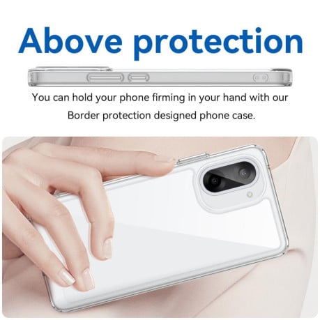 Чехол Colorful Acrylic Series с цветним бампером на OnePlus Nord CE5 5G - прозрачный