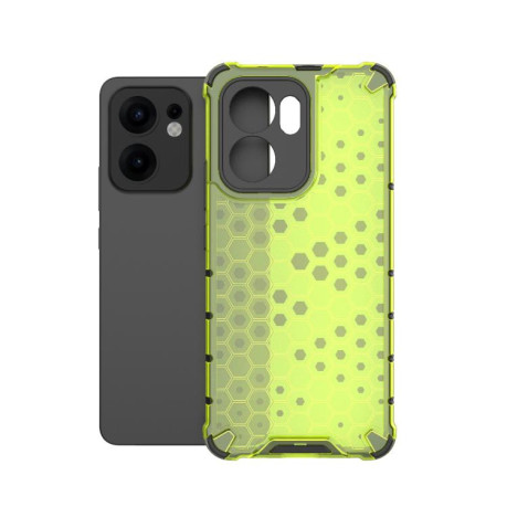 Противоударный чехол Honeycomb на OPPO Reno13 F 5G Global - зеленый