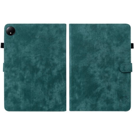Чохол-книжка Embossed Tiger Pattern Leather для Xiaomi Redmi Pad SE 8.7 - зелений