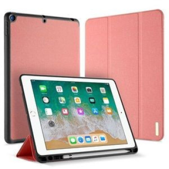 Противоударный чехол- книжка DUX DUCIS DOMO Series Side Flip Tri-Fold Foldable на iPad 9.7 2017/2018 - розовый