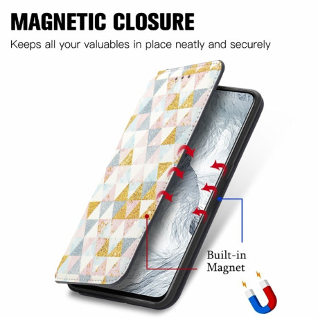 Чехол-книжка Colored Drawing Magnetic для Realme GT Master - Rhombus