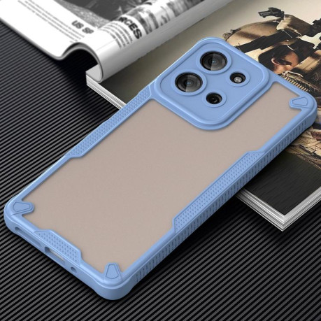 Противоударный чехол Armor Glaze PC Hybrid для Motorola Moto G75 5G - синий