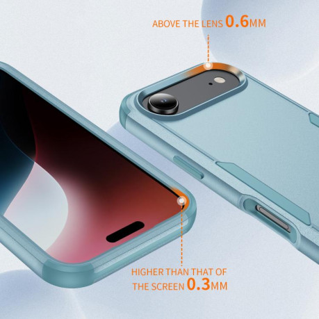 Противоударный чехол Commuter Shockproof TPU + PC для iPhone Air - серо-зеленый