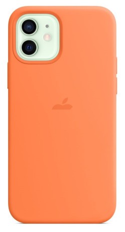 Силиконовый чехол Silicone Case Kumquat на iPhone 12 mini with MagSafe - премиальное качество