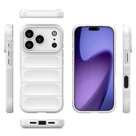 Силіконовий чохол Magic Flannel на iPhone 17 Pro - білий