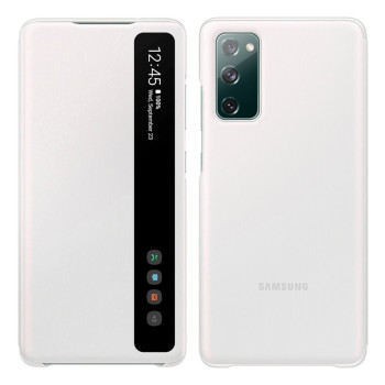 Оригинальный чехол-книжка Samsung Clear View Standing Cover для Samsung Galaxy S20 FE white
