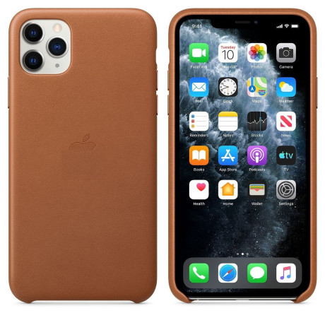 Шкіряний Чохол Leather Case Saddle Brown для iPhone 11 Pro Max