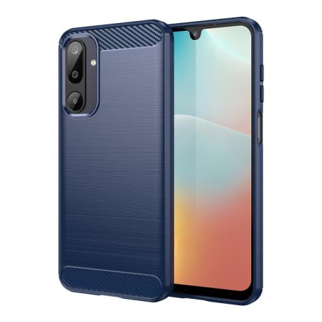 Протиударний чохол Brushed Texture Carbon Fiber Samsung Galaxy M16 5G - синій