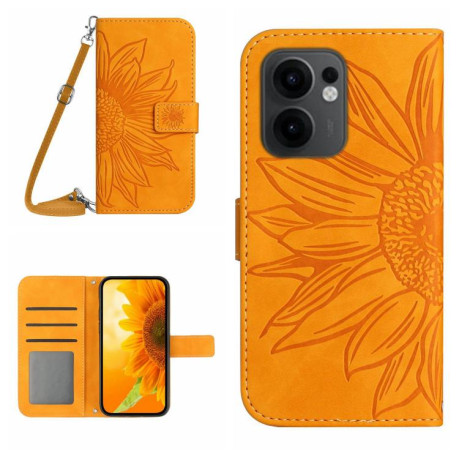 Чохол-книжка Skin Feel Sun Flower для OPPO Reno13 F /Reno13 FS 4G/5G - жовтий