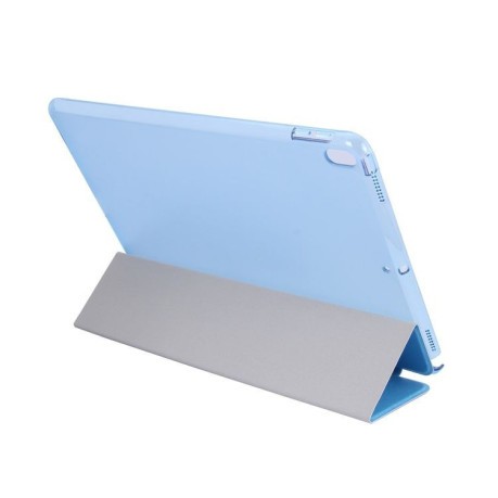 Чехол Silk Texture Three-folding Sleep /Wake up для iPad Air 2019/Pro 10.5- небесно-голубой