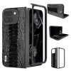 Кожаный Чехол ABEEL Genuine Leather Weilai Series для Google Pixel 9 Pro Fold - черный