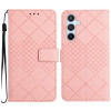 Чохол-книжка Grid Texture для Samsung Galaxy M15 5G - рожевий
