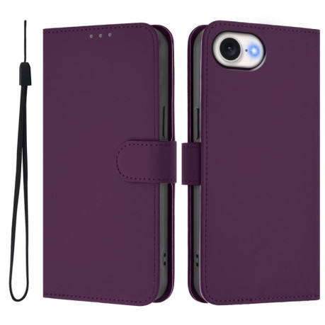 Чехол-книжка Skin Feel S-type для iPhone 16e - фиолетовый