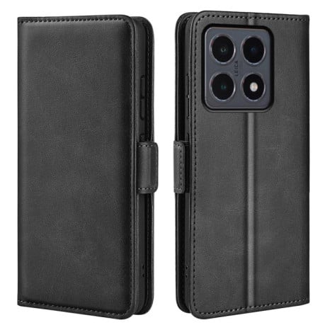Чехол-книжка с двусторонней магнитной застёжкой на Xiaomi 15T - черный