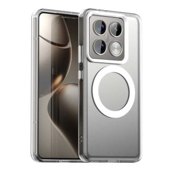 Противоударный чехол MagSafe Holder PC Hybrid для Xiaomi 14T Pro - белый