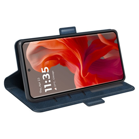 Чехол-книжка Dual-side Magnetic Buckle для Motorola Moto G85 5G - синий