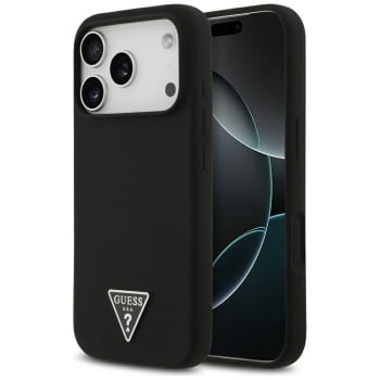 Оригінальний силіконовий чохол Guess Silicone Triangle Logo з MagSafe на iPhone 17 Pro - Black